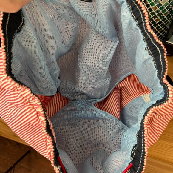 Tommy Hilfiger Swim Trunks Shorts Red Striped Large - Picture 5 of 6